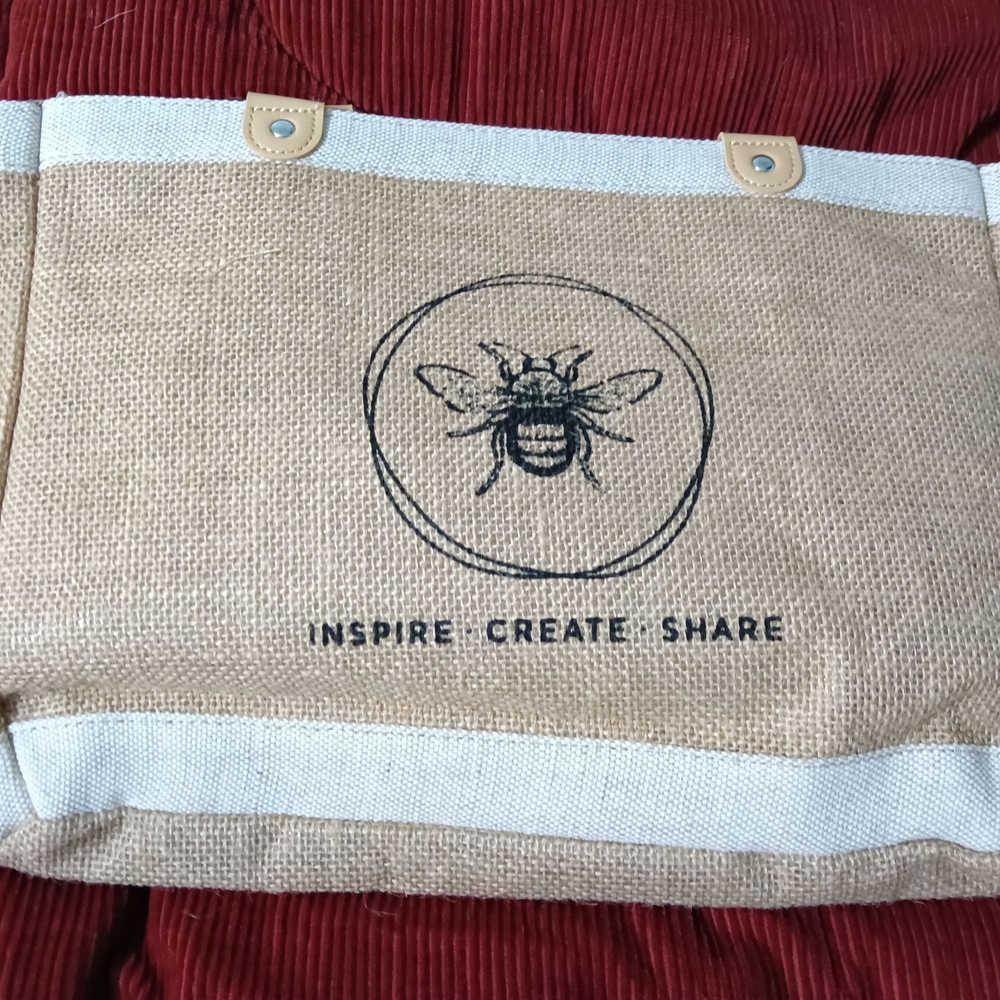 Stampin' Up! Jute Tote with Black Text